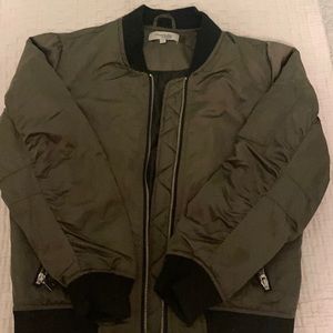Olive green bomber jacket